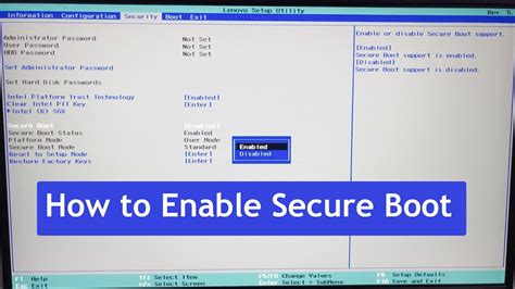 Включите "Secure Boot"