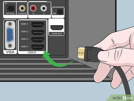 Второй шаг: Подключите HDMI-кабель к телевизору и устройству