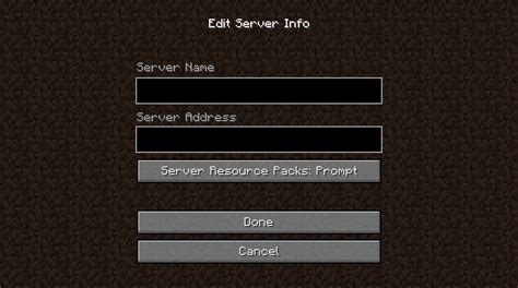 Выбор версии сервера Minecraft