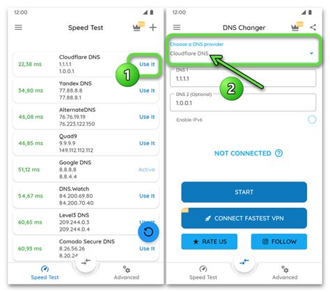 Выбор подходящего DNS сервера для Samsung