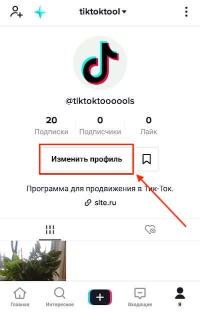 Добавление ссылки на гифку в специальное поле на странице редактирования профиля