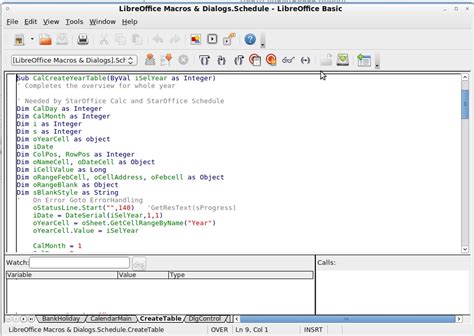 Запуск и использование макросов в LibreOffice