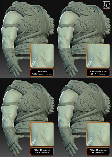 Использование инструмента "Decimation Master" для увеличения числа полигонов на модели в ZBrush