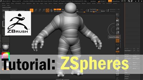 Использование инструмента "ZSpheres" в ZBrush