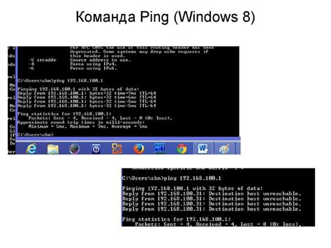 Использование команды ping