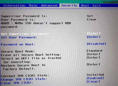 Как включить или отключить поддержку UEFI на Acer Aspire