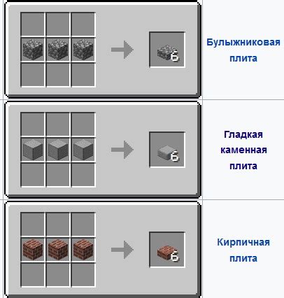 Крафт каменной плиты