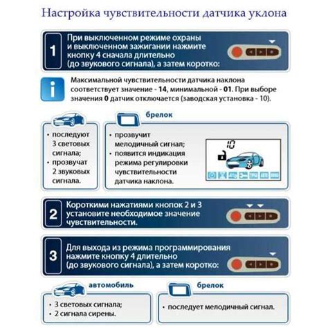 Настройка громкости звуковой сигнализации