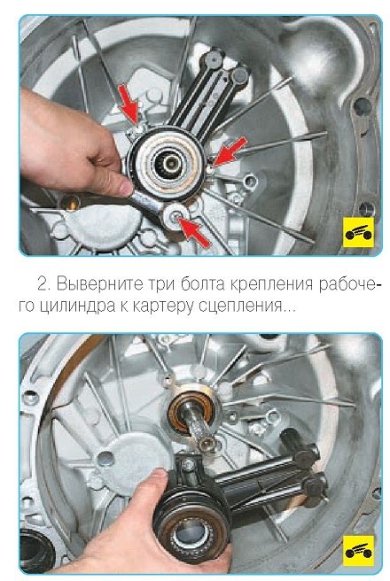 Настройка сцепления с помощью подшипника выключения сцепления