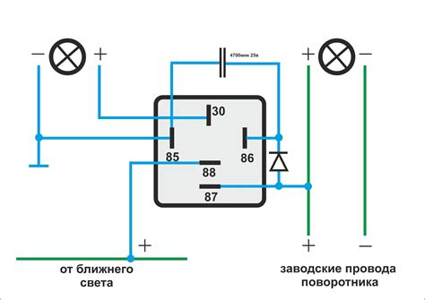 Необходимые материалы для подключения реле поворотов: