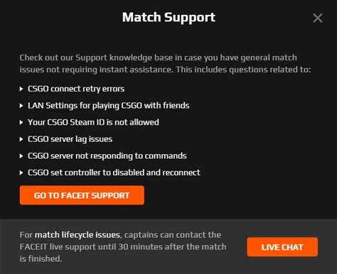 Обращение в службу поддержки Faceit для выяснения почты