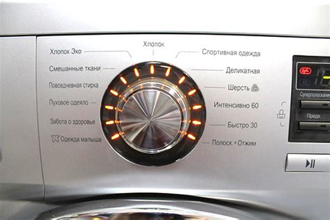Описание программ стирки в стиральной машине LG ThinQ