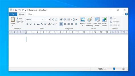 Открытие WordPad