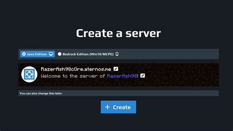 Подготовка к изменению версии сервера Minecraft Aternos