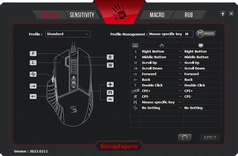 Программное обеспечение для настройки подсветки клавиатуры Bloody B314
