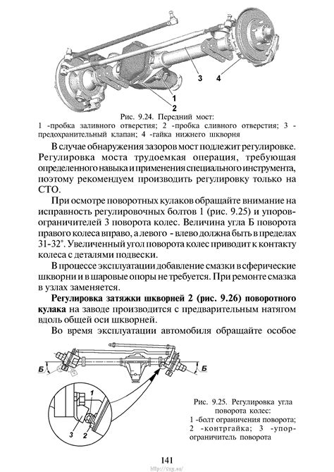 Регулировка угла поворота: