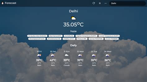 Создание и настройка ключа OpenWeatherMap API