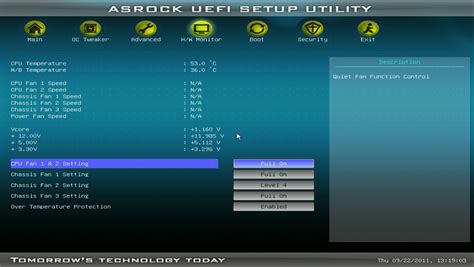 Сохранение изменений и выход из BIOS ASRock