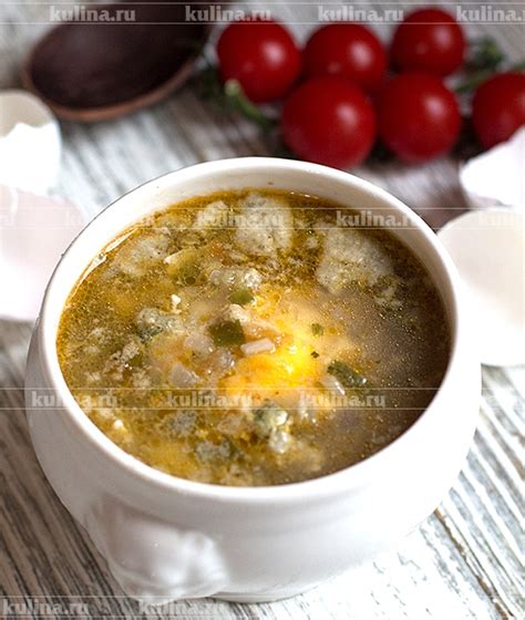 Суп яичный с картофелем и сыром
