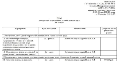 Улучшение условий работы: