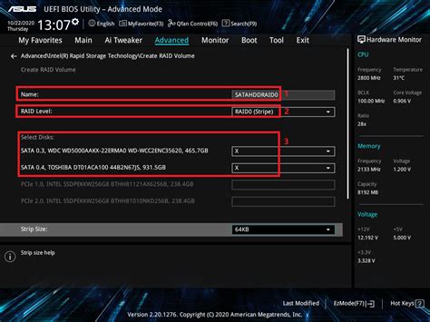 Управление RAID 0 в BIOS Gigabyte