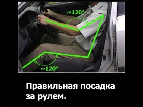 Шаги по настройке водительского сиденья