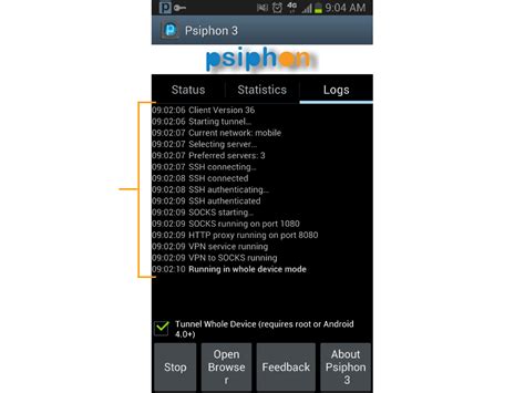 Шаг 3: Запуск и настройка Psiphon Pro на Андроид